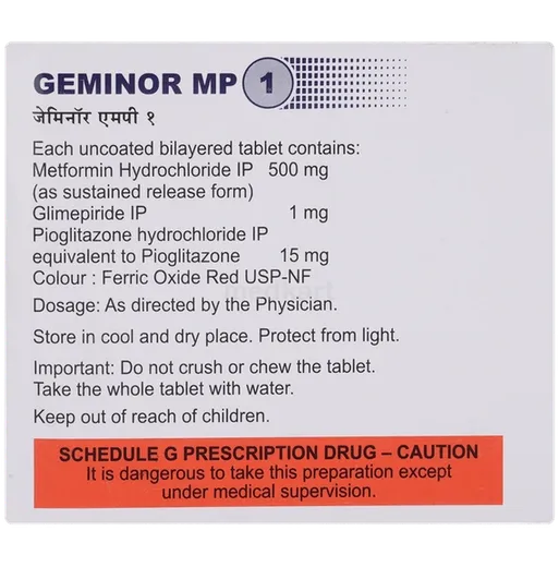 geminor mp 1mg tablet 15's